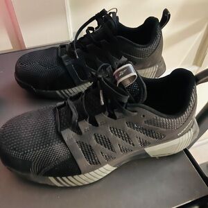 Reebok Black and Gray Women's  toe steel shaft shoes Sneakers
